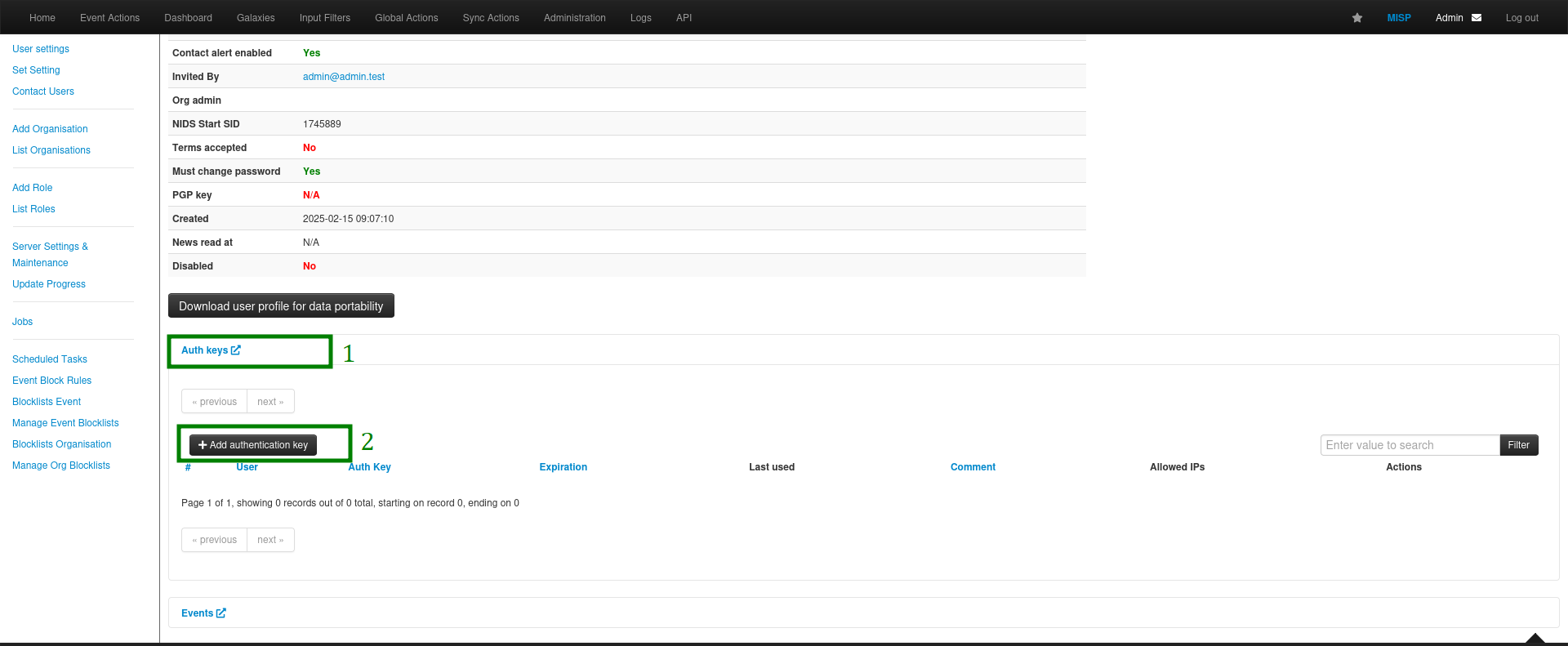 "Auth Key"