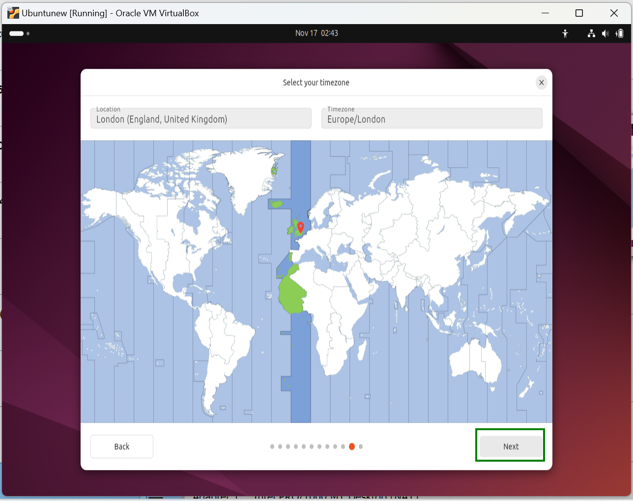 Select Ubuntu