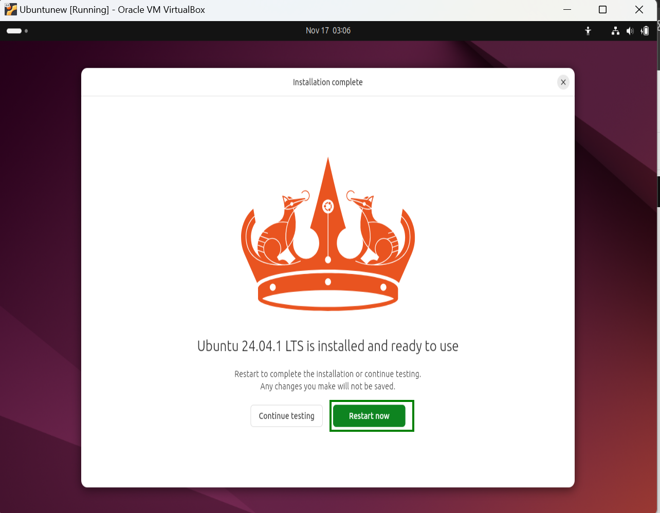 Select Ubuntu