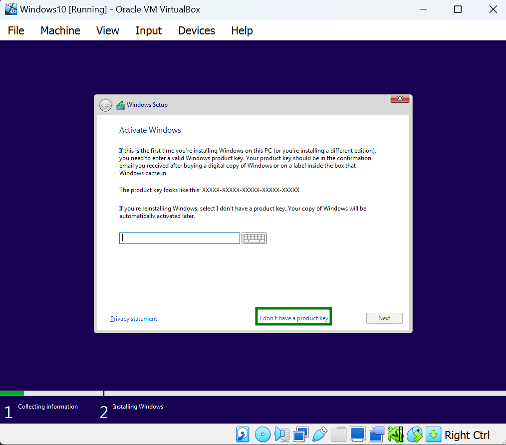 Windows10 creation
