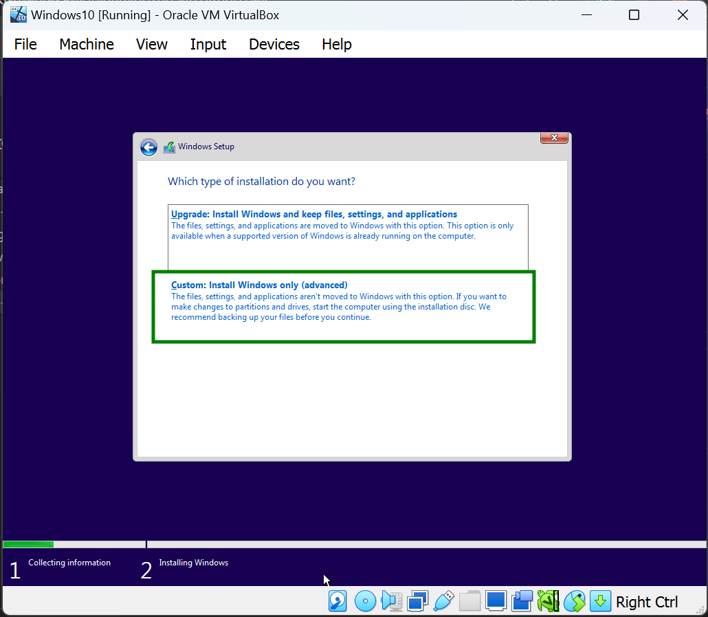 Windows10 creation