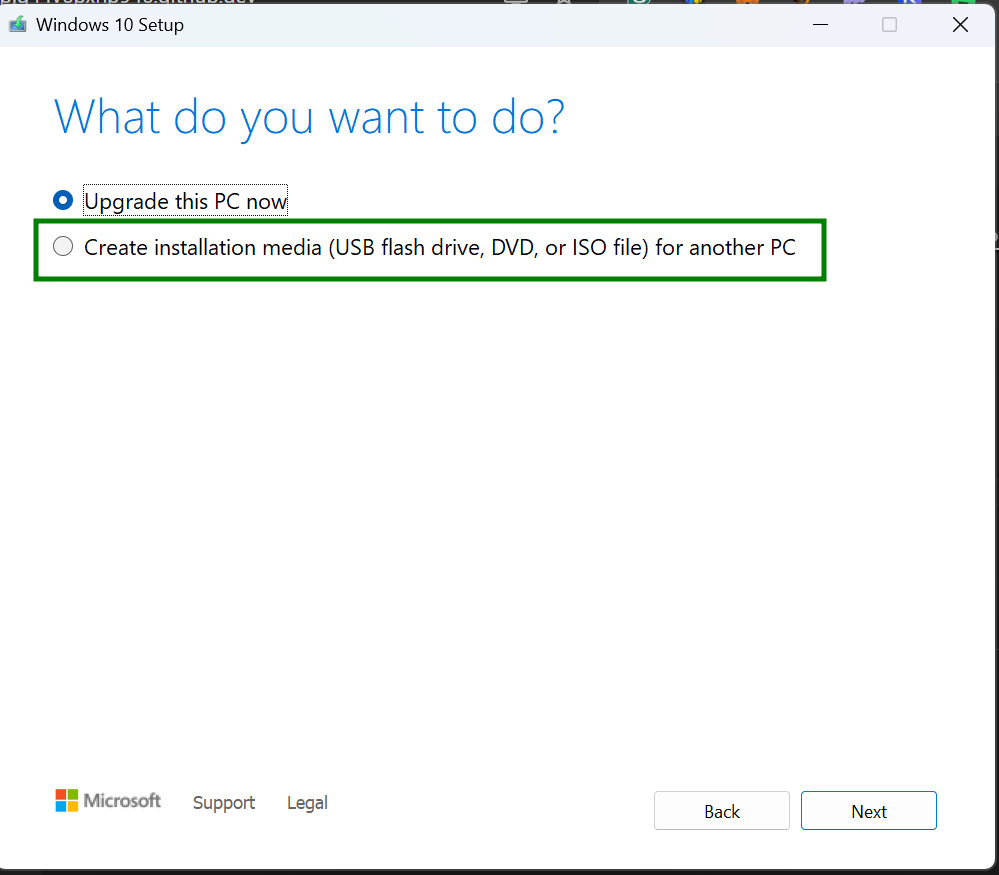 windows10 creation