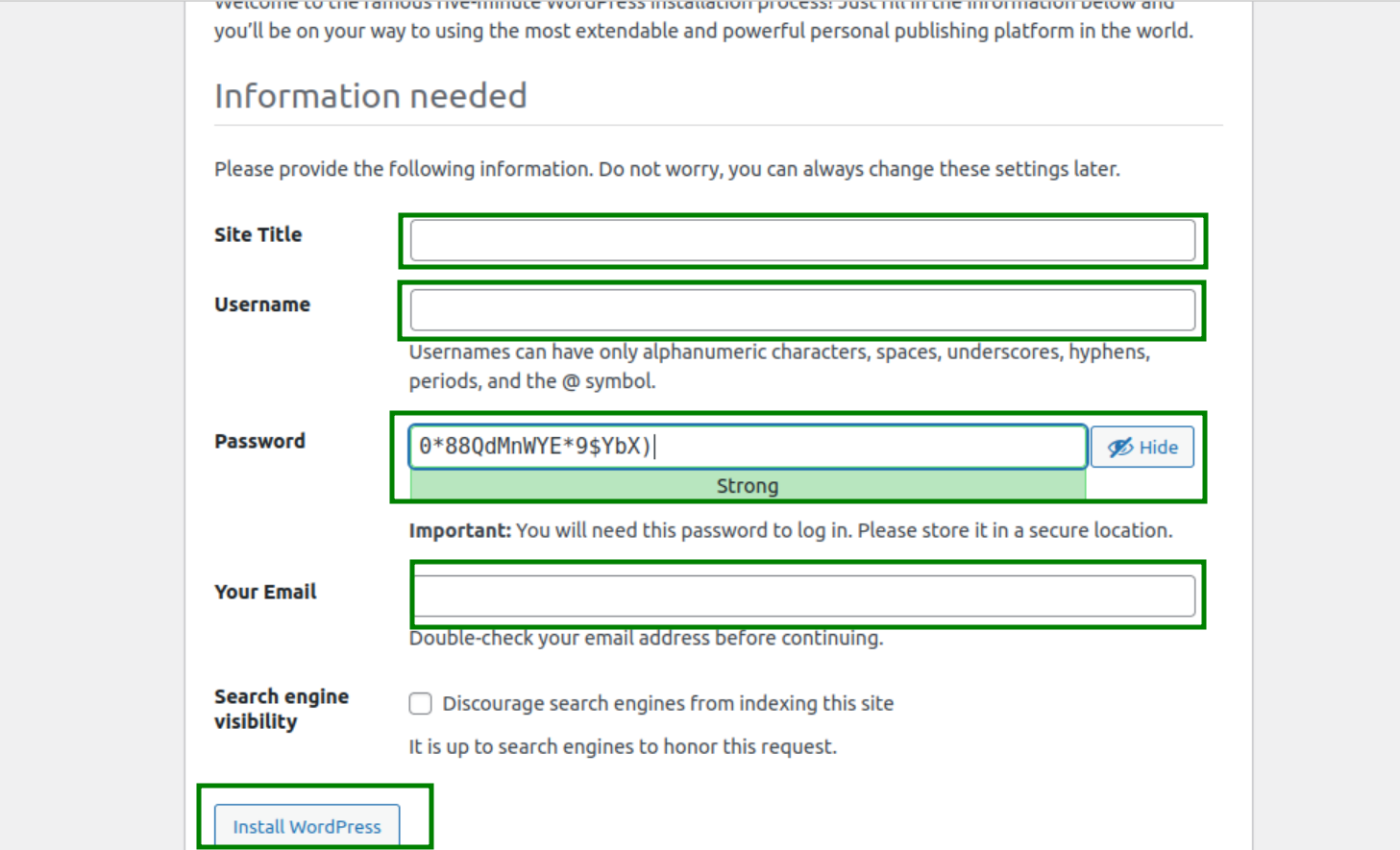 Alt img 'wordpress installation'